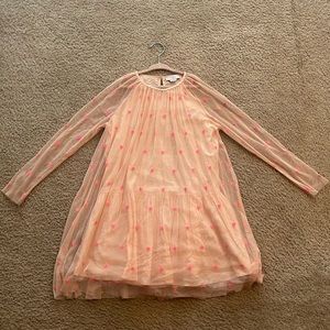 Stella McCartney Girls pink heart embroidered dress